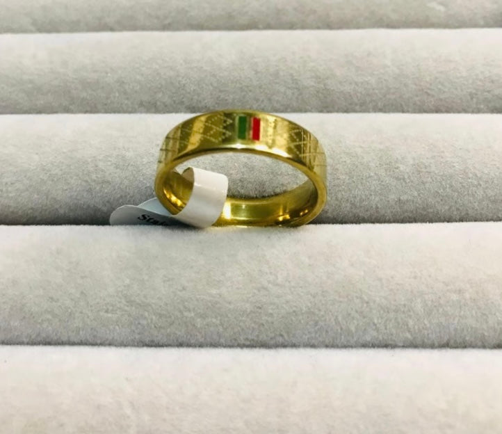 Red And Green Charm Ring