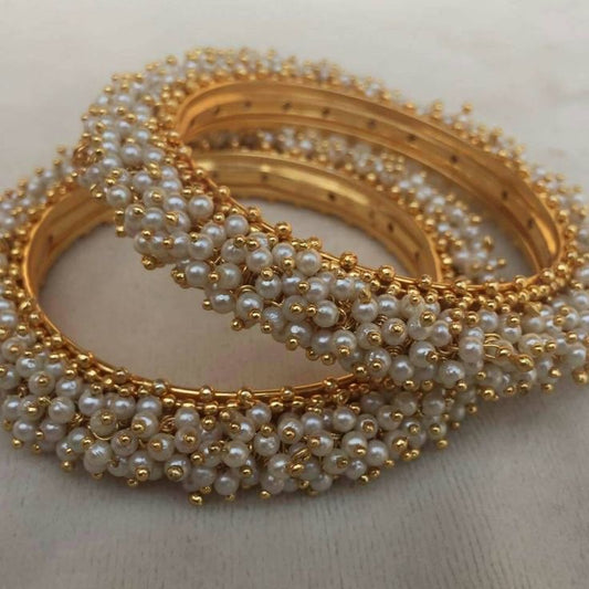 White Beads  Bangles